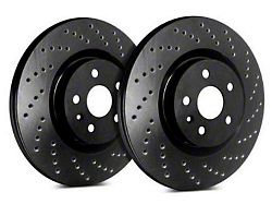 SP Performance Cross-Drilled 5-Lug Rotors with Black ZRC Coated; Front Pair (21-24 1.5L EcoBoost Bronco Sport)