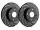 SP Performance Cross-Drilled and Slotted 5-Lug Rotors with Black ZRC Coated; Rear Pair (21-24 Bronco Sport)
