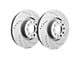 SP Performance Cross-Drilled and Slotted 5-Lug Rotors with Gray ZRC Coating; Rear Pair (21-24 Bronco Sport)