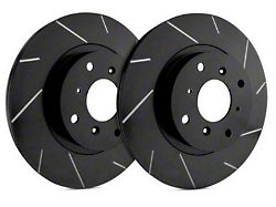 SP Performance Diamond Slot 5-Lug Rotors with Black ZRC Coated; Rear Pair (21-24 Bronco Sport)