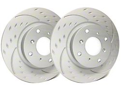 SP Performance Diamond Slot 5-Lug Rotors with Gray ZRC Coating; Rear Pair (21-24 Bronco Sport)