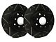 SP Performance Peak Series Slotted 5-Lug Rotors with Black ZRC Coating; Rear Pair (21-25 Bronco Sport)