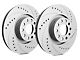 SP Performance Cross-Drilled and Slotted 6-Lug Rotors with Gray ZRC Coating; Front Pair (05-23 Tacoma)