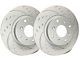 SP Performance Diamond Slot 6-Lug Rotors with Gray ZRC Coating; Front Pair (05-23 Tacoma)