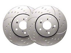 SP Performance Diamond Series Slotted 6-Lug Rotors with Silver ZRC Coating; Rear Pair (05-25 Frontier)