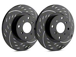 SP Performance Diamond Slot 6-Lug Rotors with Black ZRC Coated; Front Pair (05-24 V6 Frontier)