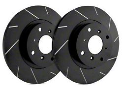 SP Performance Slotted 6-Lug Rotors with Black ZRC Coated; Front Pair (05-19 2.5L Frontier)