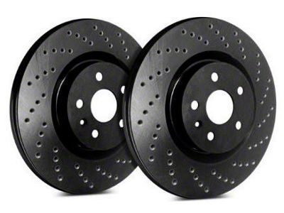 SP Performance Cross-Drilled Rotors with Black Zinc Plating; Front Pair (90-98 Jeep Cherokee XJ; 1999 Jeep Cherokee XJ w/ 3-1/4-Inch Composite Rotors)