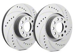 SP Performance Cross-Drilled and Slotted 5-Lug Rotors with Gray ZRC Coating; Front Pair (14-23 Jeep Cherokee KL)