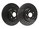 SP Performance Double Drilled and Slotted 5-Lug Rotors with Black ZRC Coated; Front Pair (14-23 Jeep Cherokee KL)