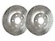 SP Performance Double Drilled and Slotted 5-Lug Rotors with Silver ZRC Coated; Rear Pair (14-23 Jeep Cherokee KL w/ Single Piston Front Calipers)