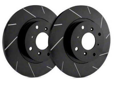 SP Performance Slotted 5-Lug Rotors with Black ZRC Coating; Rear Pair (14-23 Jeep Cherokee KL w/ Dual Piston Front Calipers)