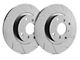 SP Performance Slotted 5-Lug Rotors with Gray ZRC Coating; Rear Pair (14-23 Jeep Cherokee KL w/ Single Piston Front Calipers)