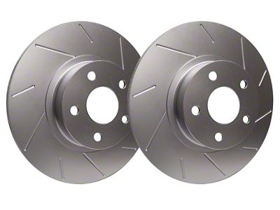 SP Performance Slotted 5-Lug Rotors with Silver ZRC Coating; Rear Pair (14-23 Jeep Cherokee KL w/ Dual Piston Front Calipers)