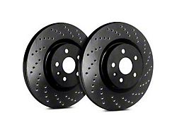 SP Performance Cross-Drilled Rotors with Black ZRC Coating; Rear Pair (20-25 Jeep Gladiator JT)