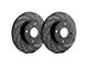 SP Performance Diamond Slot Rotors with Black ZRC Coated; Rear Pair (20-24 Jeep Gladiator JT)