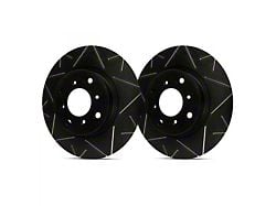SP Performance Peak Series Slotted Rotors with Black Zinc Plating; Front Pair (20-24 Jeep Gladiator JT)