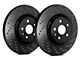 SP Performance Cross-Drilled Rotors with Black ZRC Coated; Rear Pair (06-10 Jeep Grand Cherokee WK SRT8)