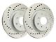 SP Performance Cross-Drilled Rotors with Gray ZRC Coating; Front Pair (06-10 Jeep Grand Cherokee WK SRT8)