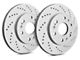 SP Performance Cross-Drilled Rotors with Gray ZRC Coating; Front Pair (11-21 Jeep Grand Cherokee WK2 w/ Solid Rear Rotors, Excluding SRT, SRT8 & Trackhawk)