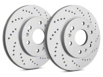 SP Performance Cross-Drilled Rotors with Gray ZRC Coating; Rear Pair (05-10 Jeep Grand Cherokee WK, Excluding SRT8)