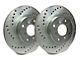 SP Performance Cross-Drilled Rotors with Silver ZRC Coated; Front Pair (12-21 Jeep Grand Cherokee WK2 SRT, SRT8, Trackhawk)