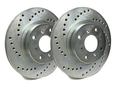 SP Performance Cross-Drilled Rotors with Silver ZRC Coating; Rear Pair (05-10 Jeep Grand Cherokee WK, Excluding SRT8)