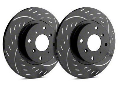 SP Performance Diamond Slot Rotors with Black ZRC Coated; Front Pair (11-21 Jeep Grand Cherokee WK2 w/ Vented Rear Rotors, Excluding SRT, SRT8 & Trackhawk)