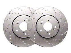 SP Performance Diamond Slot Rotors with Silver ZRC Coated; Front Pair (99-04 Jeep Grand Cherokee WJ)