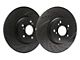 SP Performance Double Drilled and Slotted Rotors with Black ZRC Coated; Rear Pair (05-10 Jeep Grand Cherokee WK, Excluding SRT8)
