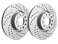 SP Performance Double Drilled and Slotted Rotors with Gray ZRC Coating; Rear Pair (93-98 Jeep Grand Cherokee ZJ)