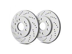 SP Performance Cross-Drilled Rotors with Gray ZRC Coating; Rear Pair (15-23 Jeep Renegade BU)