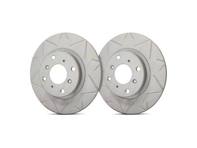 SP Performance Peak Series Slotted Rotors with Gray ZRC Coating; Front Pair (18-25 Jeep Wrangler JL w/ 328mm Vented Rear Rotors)