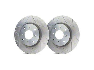 SP Performance Peak Series Slotted Rotors with Silver ZRC Coating; Front Pair (18-25 Jeep Wrangler JL w/ 328mm Vented Rear Rotors)