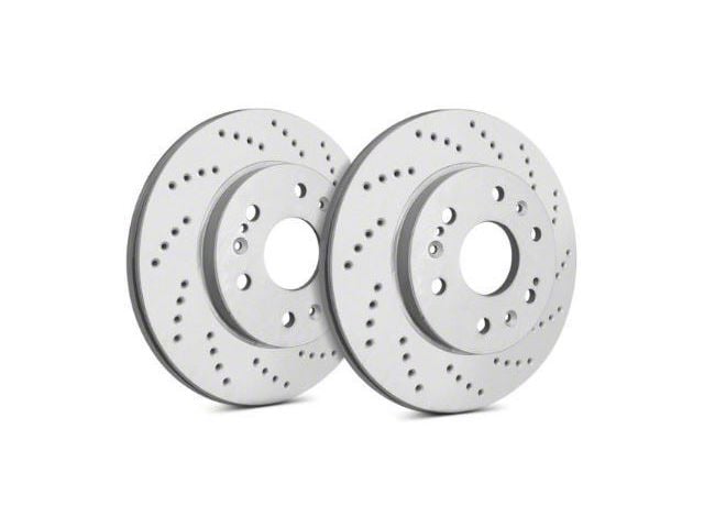 SP Performance Cross-Drilled 6-Lug Rotors with Gray ZRC Coating; Rear Pair (04-15 Titan)