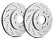 SP Performance Cross-Drilled 6-Lug Rotors with Gray ZRC Coating; Rear Pair (04-15 Titan)