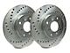 SP Performance Cross-Drilled 6-Lug Rotors with Silver ZRC Coated; Front Pair (04-3/05 Titan)
