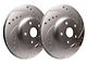 SP Performance Cross-Drilled and Slotted 6-Lug Rotors with Silver ZRC Coated; Front Pair (3/05-07 Titan)