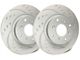 SP Performance Diamond Slot 6-Lug Rotors with Gray ZRC Coating; Front Pair (04-3/05 Titan)