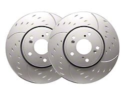 SP Performance Diamond Slot 6-Lug Rotors with Silver ZRC Coating; Rear Pair (17-24 Titan)