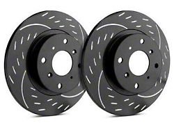 SP Performance Diamond Slot 6-Lug Rotors with Black Zinc Plating; Front Pair (16-17 Titan XD)