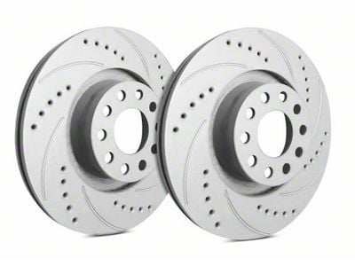 SP Performance Cross-Drilled and Slotted 5-Lug Rotors with Gray ZRC Coating; Front Pair (07-21 Tundra)