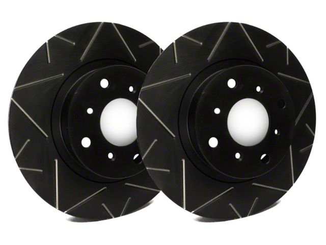 SP Performance Peak Series Slotted 5-Lug Rotors with Black ZRC Coated; Front Pair (07-21 Tundra)