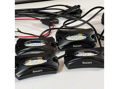 Sparksmith Switchback LED Rock Lights; 4-Pack (Universal; Some Adaptation May Be Required)