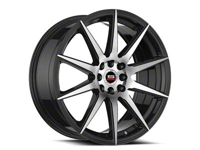 Spec-1 SP-51 Gloss Black and Machined 5-Lug Wheel; 17x7.5; 42mm Offset (21-24 Bronco Sport)