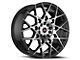 Spec-1 SP-52 Gloss Black and Machined 5-Lug Wheel; 17x7.5; 42mm Offset (21-24 Bronco Sport)