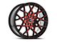 Spec-1 SP-52 Gloss Black and Red Machined 5-Lug Wheel; 17x7.5; 42mm Offset (21-24 Bronco Sport)