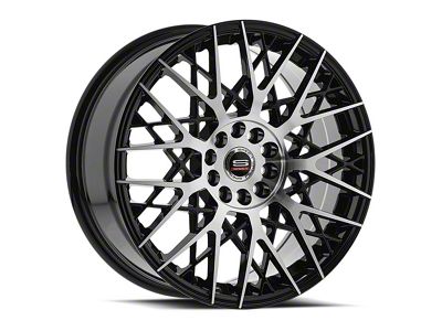 Spec-1 SP-53 Gloss Black and Machined 5-Lug Wheel; 17x7.5; 42mm Offset (21-24 Bronco Sport)