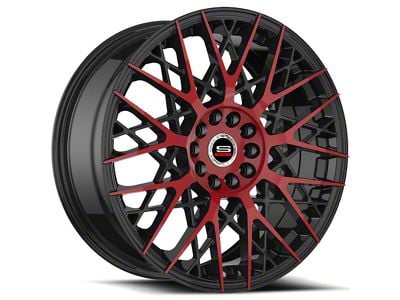 Spec-1 SP-53 Gloss Black and Red Machined 5-Lug Wheel; 17x7.5; 42mm Offset (21-24 Bronco Sport)