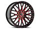 Spec-1 SP-55 Gloss Black and Red Machined 5-Lug Wheel; 17x7.5; 42mm Offset (21-24 Bronco Sport)